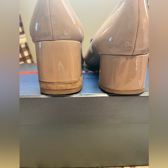 Prada Calzature Donna Vernice 5 Nudo Slip On Buckle Size 36 1/2 (6.5) - Picture 12 of 14